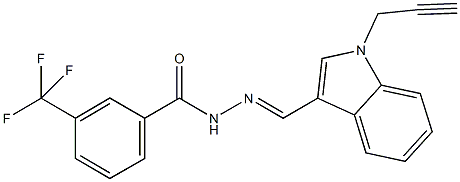 N'-{[1-(2-propynyl)-1H-indol-3-yl]methylene}-3-(trifluoromethyl)benzohydrazide 结构式