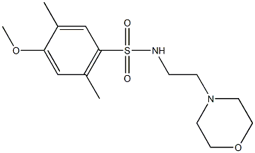 4-methoxy-2,5-dimethyl-N-[2-(4-morpholinyl)ethyl]benzenesulfonamide 结构式