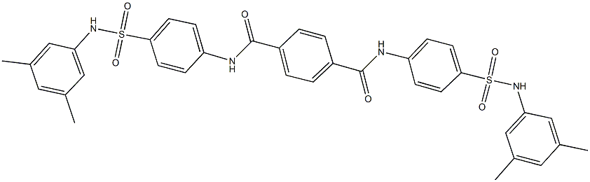 N~1~,N~4~-bis{4-[(3,5-dimethylanilino)sulfonyl]phenyl}terephthalamide 结构式