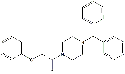 1-benzhydryl-4-(phenoxyacetyl)piperazine 结构式