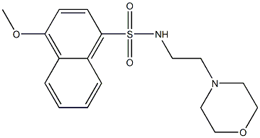 4-methoxy-N-[2-(4-morpholinyl)ethyl]-1-naphthalenesulfonamide 结构式