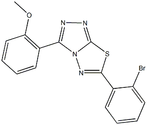 2-[6-(2-bromophenyl)[1,2,4]triazolo[3,4-b][1,3,4]thiadiazol-3-yl]phenyl methyl ether 结构式