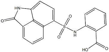 2-{[(2-oxo-1,2-dihydrobenzo[cd]indol-6-yl)sulfonyl]amino}benzoic acid 结构式