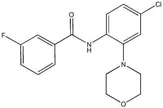 N-[4-chloro-2-(4-morpholinyl)phenyl]-3-fluorobenzamide 结构式