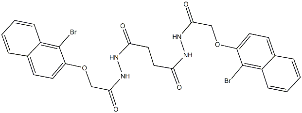 2-[(1-bromo-2-naphthyl)oxy]-N'-[4-(2-{[(1-bromo-2-naphthyl)oxy]acetyl}hydrazino)-4-oxobutanoyl]acetohydrazide 结构式