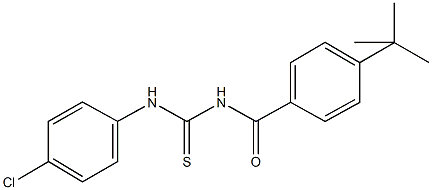 N-(4-tert-butylbenzoyl)-N'-(4-chlorophenyl)thiourea 结构式