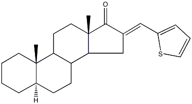 (5alpha)-16-(2-thienylmethylene)androstan-17-one 结构式