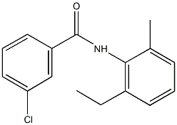 3-chloro-N-(2-ethyl-6-methylphenyl)benzamide 结构式