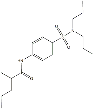 N-{4-[(dipropylamino)sulfonyl]phenyl}-2-methylpentanamide 结构式