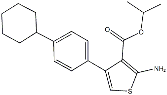 isopropyl 2-amino-4-(4-cyclohexylphenyl)-3-thiophenecarboxylate 结构式