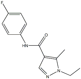 1-ethyl-N-(4-fluorophenyl)-5-methyl-1H-pyrazole-4-carboxamide 结构式