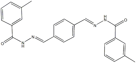 3-methyl-N'-{4-[2-(3-methylbenzoyl)carbohydrazonoyl]benzylidene}benzohydrazide 结构式