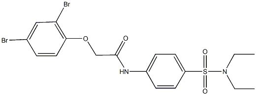 2-(2,4-dibromophenoxy)-N-{4-[(diethylamino)sulfonyl]phenyl}acetamide 结构式