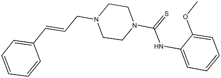 4-cinnamyl-N-(2-methoxyphenyl)-1-piperazinecarbothioamide 结构式