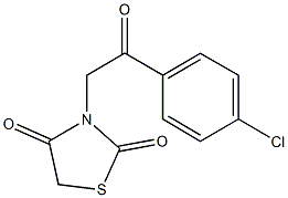 3-[2-(4-chlorophenyl)-2-oxoethyl]-1,3-thiazolidine-2,4-dione 结构式