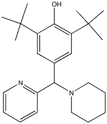 2,6-ditert-butyl-4-[1-piperidinyl(2-pyridinyl)methyl]phenol 结构式