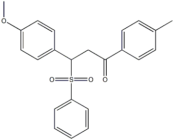 3-(4-methoxyphenyl)-1-(4-methylphenyl)-3-(phenylsulfonyl)-1-propanone 结构式