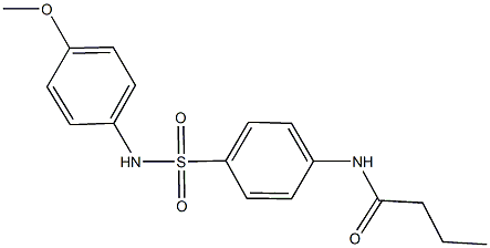 N-{4-[(4-methoxyanilino)sulfonyl]phenyl}butanamide 结构式
