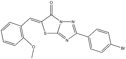 2-(4-bromophenyl)-5-(2-methoxybenzylidene)[1,3]thiazolo[3,2-b][1,2,4]triazol-6(5H)-one 结构式