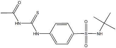 4-{[(acetylamino)carbothioyl]amino}-N-(tert-butyl)benzenesulfonamide 结构式