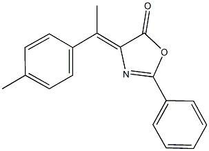 4-[1-(4-methylphenyl)ethylidene]-2-phenyl-1,3-oxazol-5(4H)-one 结构式