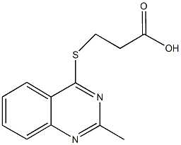3-[(2-methyl-4-quinazolinyl)sulfanyl]propanoic acid 结构式