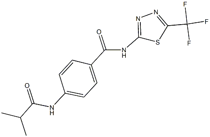 4-(isobutyrylamino)-N-[5-(trifluoromethyl)-1,3,4-thiadiazol-2-yl]benzamide 结构式