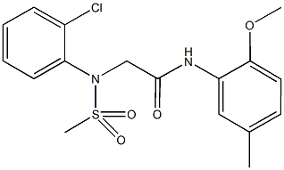 2-[2-chloro(methylsulfonyl)anilino]-N-(2-methoxy-5-methylphenyl)acetamide 结构式