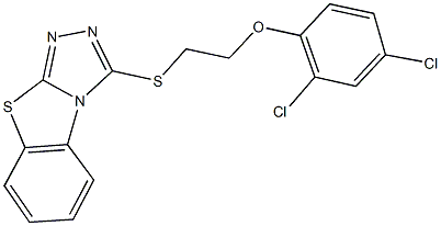 3-{[2-(2,4-dichlorophenoxy)ethyl]sulfanyl}[1,2,4]triazolo[3,4-b][1,3]benzothiazole 结构式