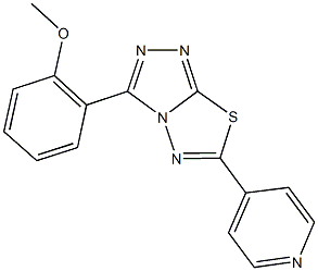 methyl 2-[6-(4-pyridinyl)[1,2,4]triazolo[3,4-b][1,3,4]thiadiazol-3-yl]phenyl ether 结构式