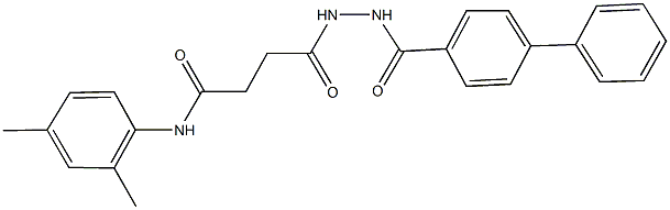 4-[2-([1,1'-biphenyl]-4-ylcarbonyl)hydrazino]-N-(2,4-dimethylphenyl)-4-oxobutanamide 结构式
