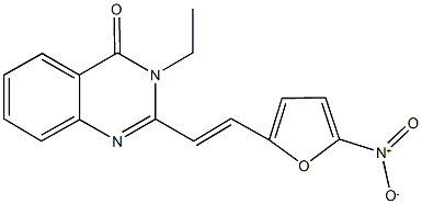 3-ethyl-2-(2-{5-nitro-2-furyl}vinyl)-4(3H)-quinazolinone 结构式