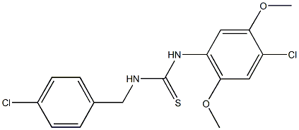 N-(4-chlorobenzyl)-N'-(4-chloro-2,5-dimethoxyphenyl)thiourea 结构式