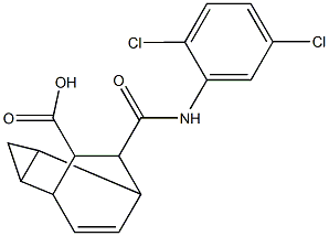 7-[(2,5-dichloroanilino)carbonyl]tricyclo[3.2.2.0~2,4~]non-8-ene-6-carboxylic acid 结构式