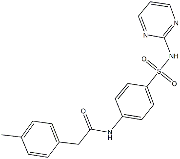 2-(4-methylphenyl)-N-{4-[(2-pyrimidinylamino)sulfonyl]phenyl}acetamide 结构式