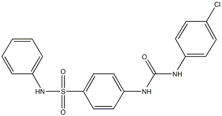 4-{[(4-chloroanilino)carbonyl]amino}-N-phenylbenzenesulfonamide 结构式