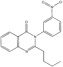 2-butyl-3-{3-nitrophenyl}-4(3H)-quinazolinone 结构式