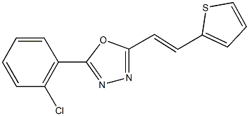 2-(2-chlorophenyl)-5-[2-(2-thienyl)vinyl]-1,3,4-oxadiazole 结构式