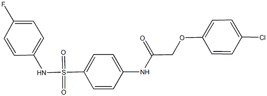 2-(4-chlorophenoxy)-N-{4-[(4-fluoroanilino)sulfonyl]phenyl}acetamide 结构式