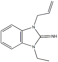 1-allyl-3-ethyl-1,3-dihydro-2H-benzimidazol-2-imine 结构式