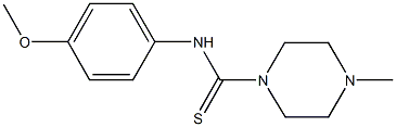 N-(4-methoxyphenyl)-4-methyl-1-piperazinecarbothioamide 结构式