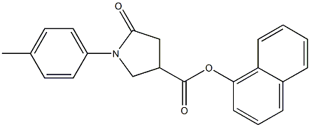 1-naphthyl 1-(4-methylphenyl)-5-oxo-3-pyrrolidinecarboxylate 结构式