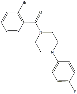 1-(2-bromobenzoyl)-4-(4-fluorophenyl)piperazine 结构式