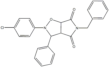 5-benzyl-2-(4-chlorophenyl)-3-phenyldihydro-2H-pyrrolo[3,4-d]isoxazole-4,6(3H,5H)-dione 结构式