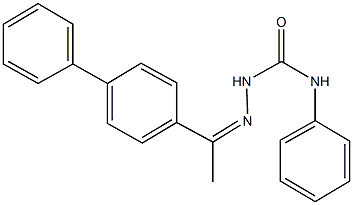 1-[1,1'-biphenyl]-4-ylethanone N-phenylsemicarbazone 结构式