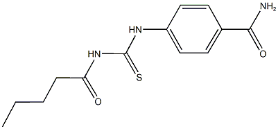 4-{[(pentanoylamino)carbothioyl]amino}benzamide 结构式