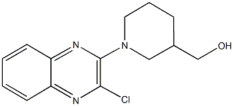 [1-(3-chloro-2-quinoxalinyl)-3-piperidinyl]methanol 结构式