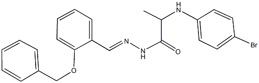 N'-[2-(benzyloxy)benzylidene]-2-(4-bromoanilino)propanohydrazide 结构式