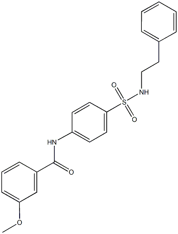 3-methoxy-N-(4-{[(2-phenylethyl)amino]sulfonyl}phenyl)benzamide 结构式