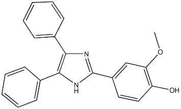 4-(4,5-diphenyl-1H-imidazol-2-yl)-2-methoxyphenol 结构式